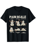 Men's T-Shirt Pain Scale Melting Snowmen Showing Different Levels Of Sadness And Despair Snowman