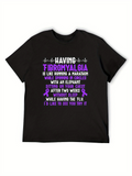 Men's T-Shirt Having Fibromyalgia Like Running Marathon With Elephant After Sleepless Nights