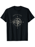 Men's T-Shirt Lost At Last Fading Stars Blowing From A Vintage Compass Design