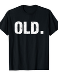 Men's T-Shirt Old Distressed Texture Bold Letters Statement Word