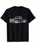 Men's T-Shirt Classic Pickup Line Art Minimalist Style Vintage Truck