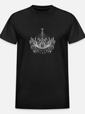 Men's T-Shirt Elegant Sparkling Lights Hanging Crystal Chandelier Design T Shirt