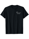 Men's T-Shirt Fiance Established Date Lettering On Minimalist Black T Shirt