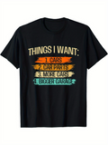 Men's T-Shirt Things I Want Numbered Colorful Brush Stroke Car List