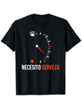 Men's T-Shirt Beer Gauge Meter Graphic With Empty Indicator Dial And Bold Statement