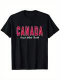 Men's T-Shirt Canada Classic Bold Letters With Slogan In Contrasting Font T Shirt