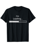 Men's T-Shirt Im Loading Progress Bar With Pixelated Minimal Black T Shirt