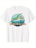 Men's T-Shirt The Point With Rising Sun Over Water Featuring Pterodactyl
