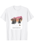 Men's T-Shirt Exploring The Sunset Sky With Pine Trees During Evening