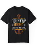 Men's T-Shirt Country Music Soothe My Soul Vintage Guitar And Typography Design T Shirt