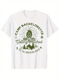 Men's T-Shirt Camp Bachelorette Adventure Begins With Forest Fire Gettin Hitched