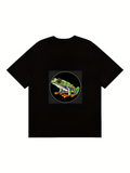 Men's T-Shirt Vivid Tropical Colors Under Neon Lights Frog