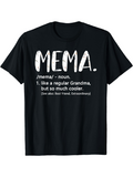 Men's T-Shirt Mema Noun Definition With Fun Playful Grandma Phrase Text