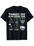 Men's T-Shirt Things I Do In My Spare Time Playing And Dreaming About Soccer