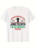 Men's T-Shirt Emancipation Day Juneteenth Black American Freedom Raised Fist