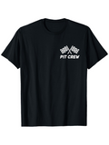 Men's T-Shirt Pit Crew With Racing Flags On Classic Cotton T Shirt