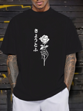 Men's T-Shirt Delicate Hand Holding A Single Blooming Rose Flower