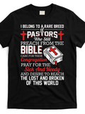 Men's T-Shirt Preach From The Bible With Red Crosses And Open Holy Book