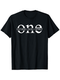 Men's T-Shirt Father Son Spirit One Bold White Lettering Black T Shirt