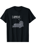 Men's T-Shirt I Approve Playful Cartoon Seal With Happy Expression Seal