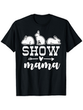 Men's T-Shirt Show Mama With Cute Bunnies Arrow And Handwritten Script Font Illustration