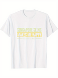 Men's T-Shirt Singapore Sling Makes Me Happy Joyful Summer Vacation T Shirt