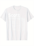 Men's T-Shirt Scott Minimalist Typography With Clean White Background Shirt