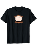 Men's T-Shirt Cute Smiling Marshmallow Between Chocolate And Crackers Smore