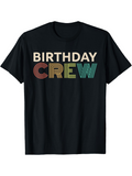 Men's T-Shirt Birthday Crew Bold Retro Colorful Typography Graphic Lettering T Shirt