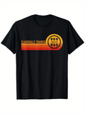 Men's T-Shirt Classically Trained Retro Warm Sunrise Colors With Guitar Strings Circle Design