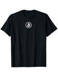 Men's T-Shirt Minimalist Digital Currency Symbol Under Central Spotlight Bitcoin