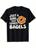 Men's T-Shirt Just A Girl Who Loves Freshly Baked Soft Golden Bagel