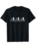 Men's T-Shirt 444 With Manifestation Quote In White Lettering On Black Shirt