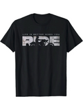Men's T-Shirt Life Is Better When You Ride Motorcycle Under Grunge Block Letter Graphic
