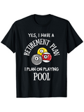 Men's T-Shirt Retirement Plan Colorful Billiard Balls With Playful Retirement Theme Pool