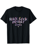 Men's T-Shirt Neon Splash Painted Letters With Handwritten Bold Artistic Black Rock Desert Nevada