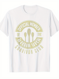 Men's T-Shirt Official Member Survivor Club With Wooden Spoon Cooking Utensil Design