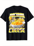 Men's T-Shirt Macaroni And Cheese Steaming Golden Cheese Bowl Under Shining Light