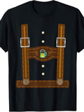 Men's T-Shirt Traditional Leather Straps With Beer Mug Illustration Oktoberfest T Shirt