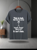 Men's T-Shirt This Is Bob Stick Figure Joke With Simple Minimalist Humor Drawing