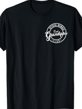 Men's T-Shirt Cool Grandpa Club Vintage Script Design On Classic Black T Shirt