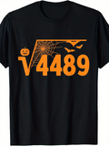 Men's T-Shirt Jackolantern And Spiderweb With Flying Bats Halloween Themed Digits
