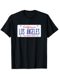 Men's T-Shirt California Los Angeles The Golden State With License Plate Graphic