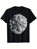 Men's T-Shirt Radiating Tree Rings With Rough Bark Texture Crosscut Wood
