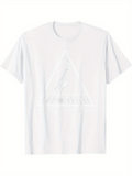 Men's T-Shirt Geometric Outline With Abstract Lines Inside Triangle Shape
