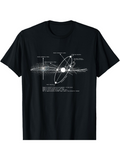 Men's T-Shirt Solar System Chart With Labeled Orbits And Scientific Markings Sun