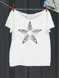 Men's T-Shirt Radiant Geometric Lines Forming A Bold Star Shape