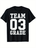 Men's T-Shirt Team Spirit With Large Bold Number Lettering Grade