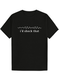Men's T-Shirt Id Shock That With A White Wavy Line On Black Tee