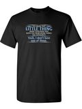 Men's T-Shirt Funny Sarcastic Text White Lines On Black Short Sleeve T Shirt